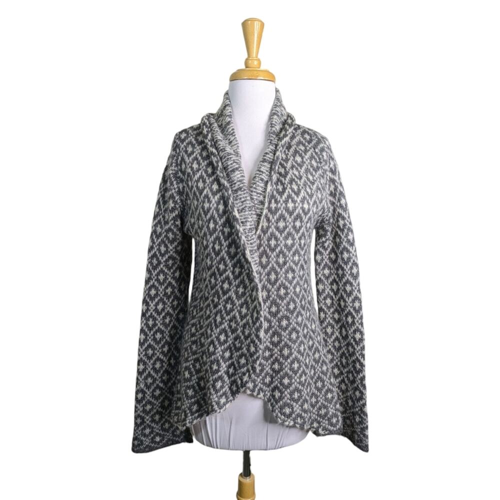 Wooden Ships Paola Buendia Cardigan Sweater Small Medium S/M Mohair Wool Blend